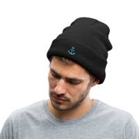 Anker - Bestickte Wintermütze - Schwarz