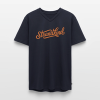 Strandkind - Männer Bio-T-Shirt mit V-Ausschnitt - Navy