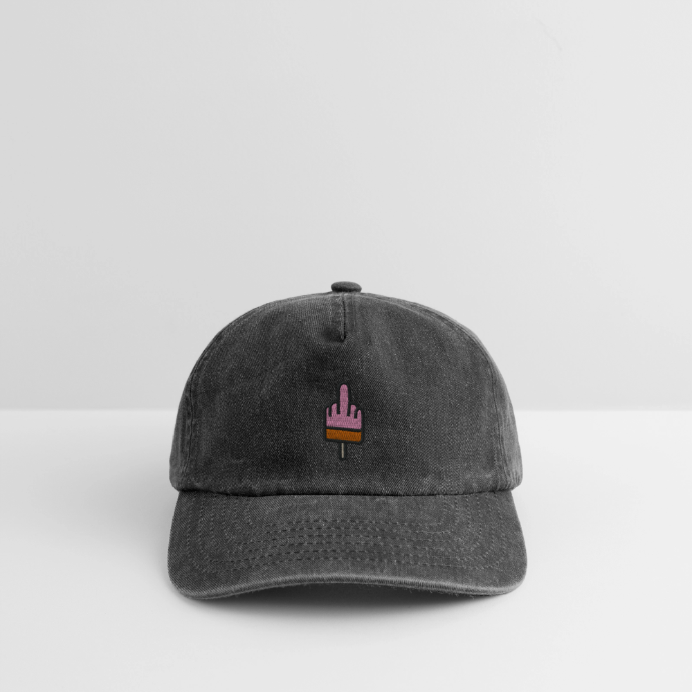 F**k You Eis - Relaxed Vintage Cap - Vintage Schwarz
