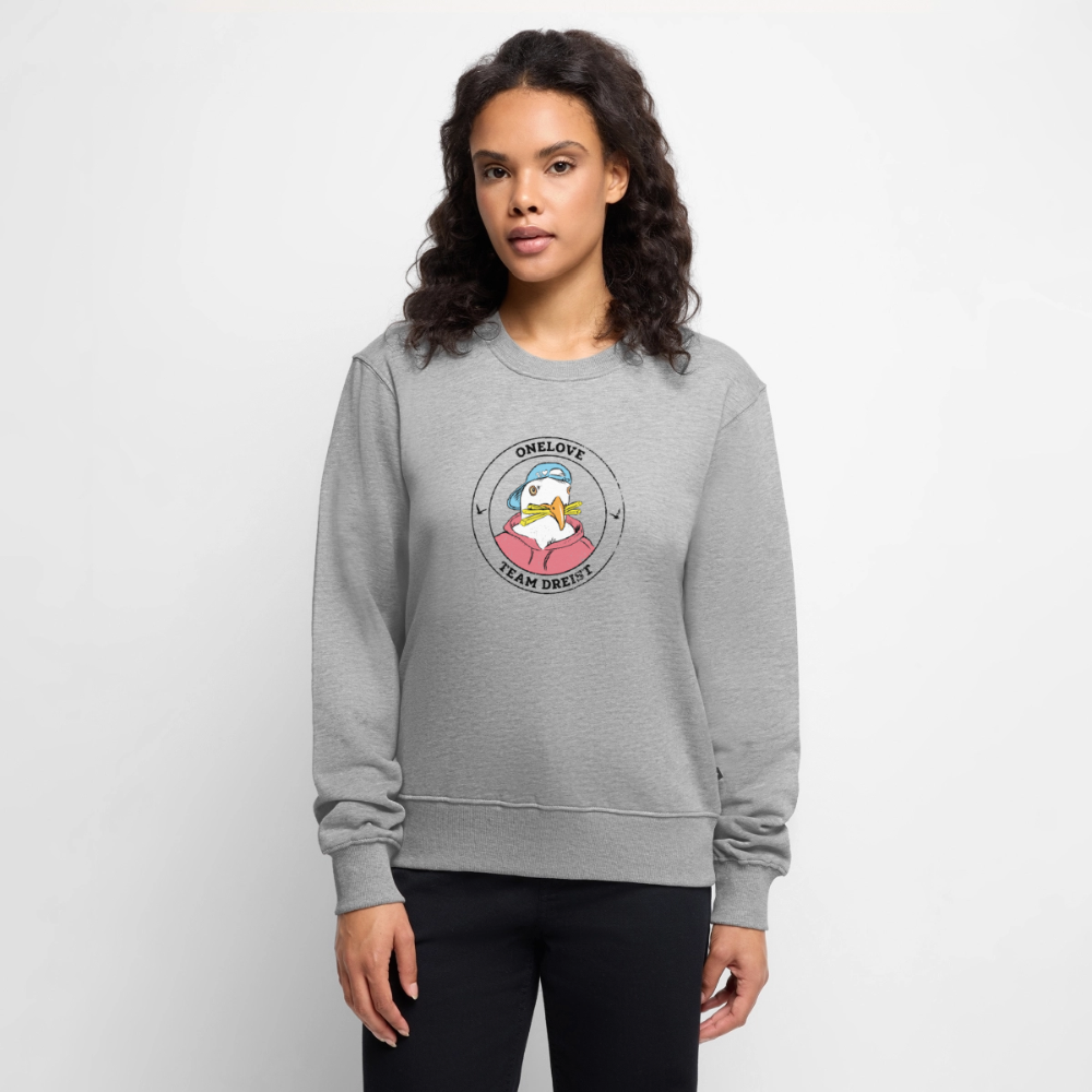 Team Dreist - Frauen Premium Pullover - Grau meliert