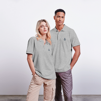 Anker - Unisex Bio-Poloshirt - Grau meliert