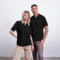 F**k You Möwe -  Unisex Bio-Poloshirt - Schwarz