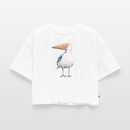 Eisvogel - Frauen Premium Oversized Bio Cropped T-Shirt - Weiß