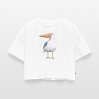 Eisvogel - Frauen Premium Oversized Bio Cropped T-Shirt - Weiß