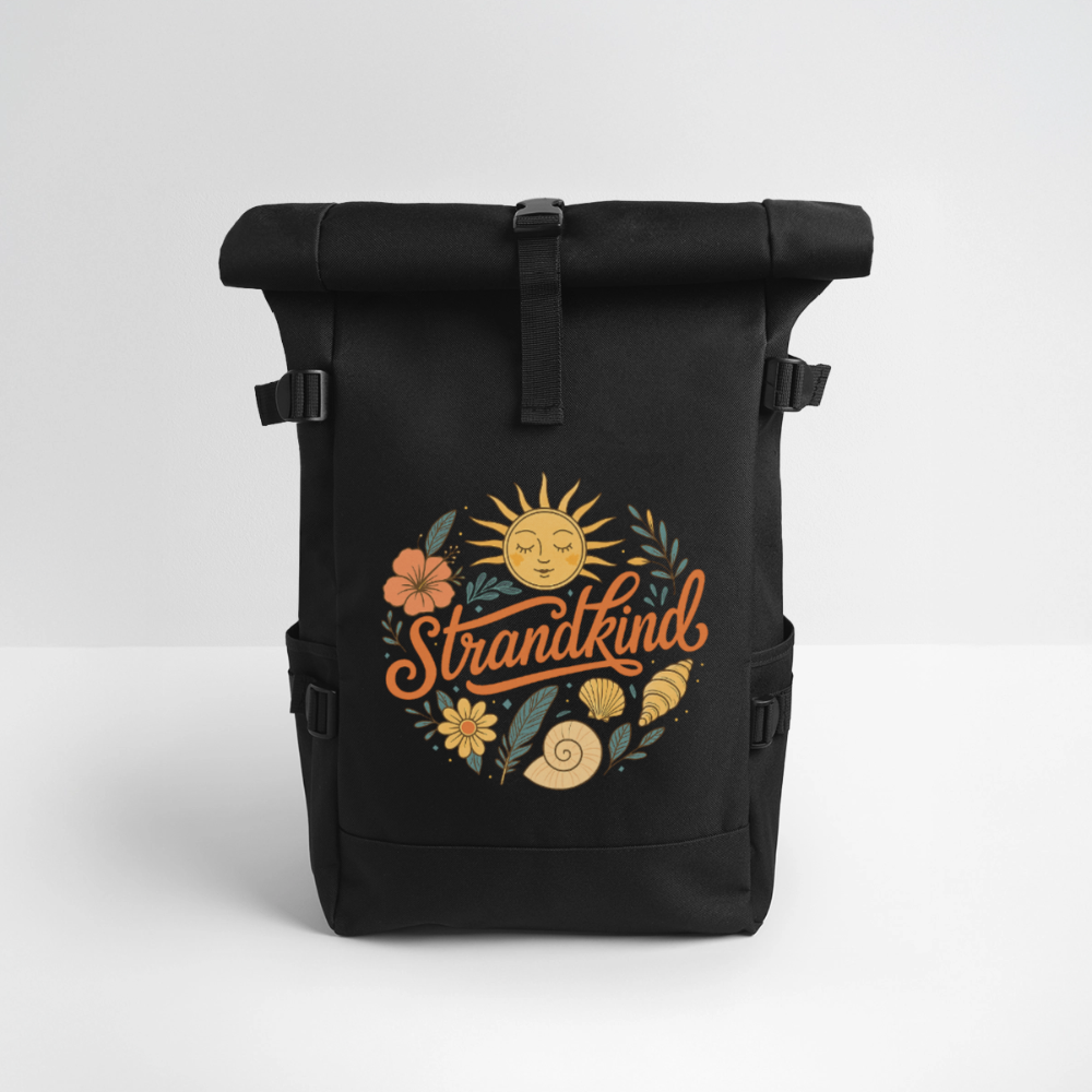 Strandkind - Rolltop Rucksack - Schwarz