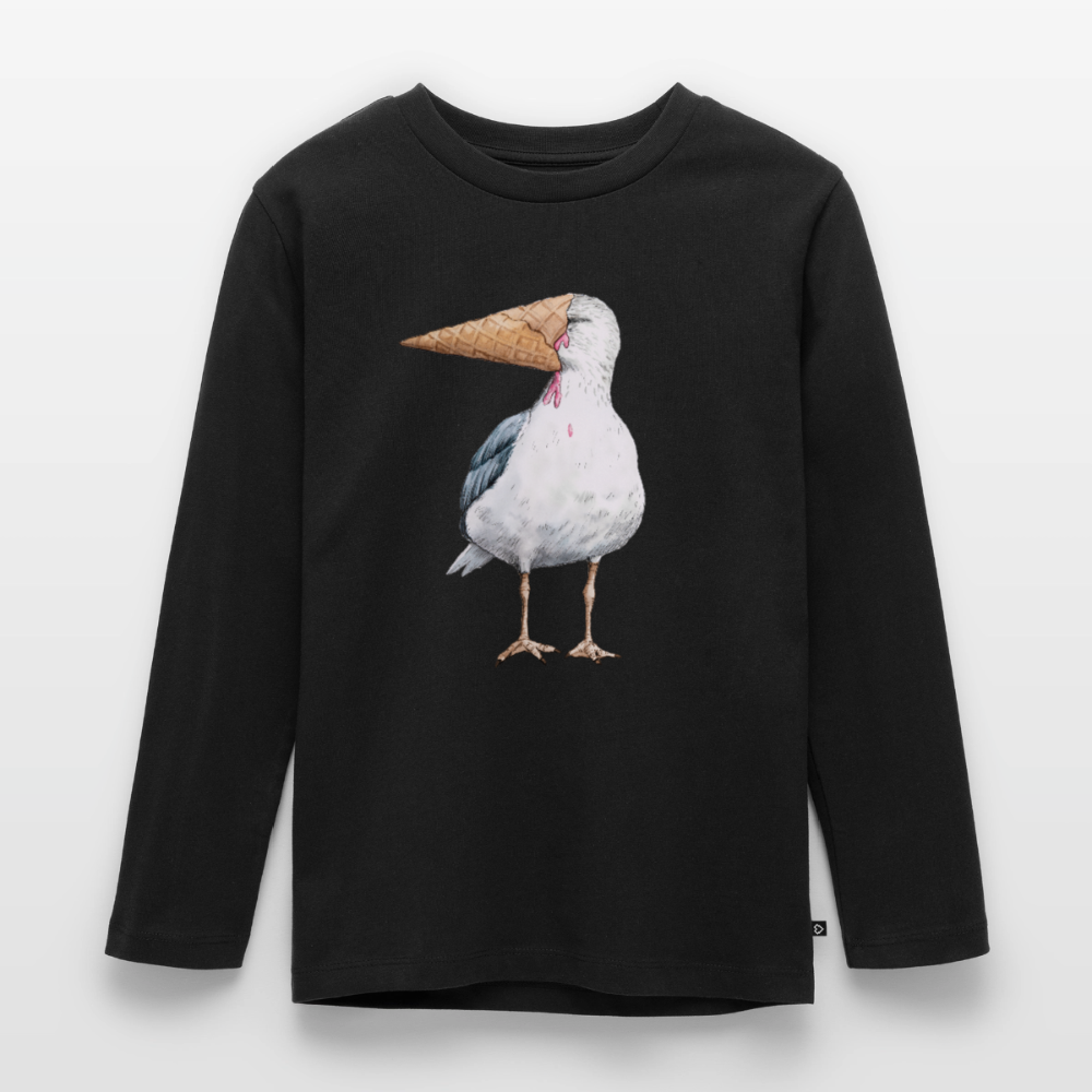 Eisvogel - Kinder Premium Langarmshirt - Schwarz