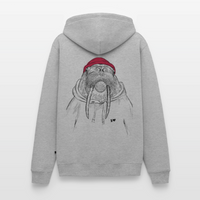 Kurt Hansen Walross - Unisex Premium Hoodie - Grau meliert