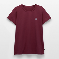 Wellenherz Stick - Frauen Premium T-Shirt - Burgunderrot