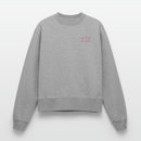 Im Herzen Verankert Stick - Relaxed Frauen Organic Sweatshirt - Grau meliert