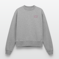 Im Herzen Verankert Stick - Relaxed Frauen Organic Sweatshirt - Grau meliert