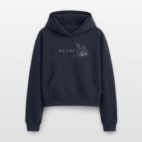 MEERCI - Cropped Oversized Heavyweight Frauen Hoodie