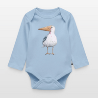 Eisvogel - Baby Bio-Langarm-Body - Hellblau