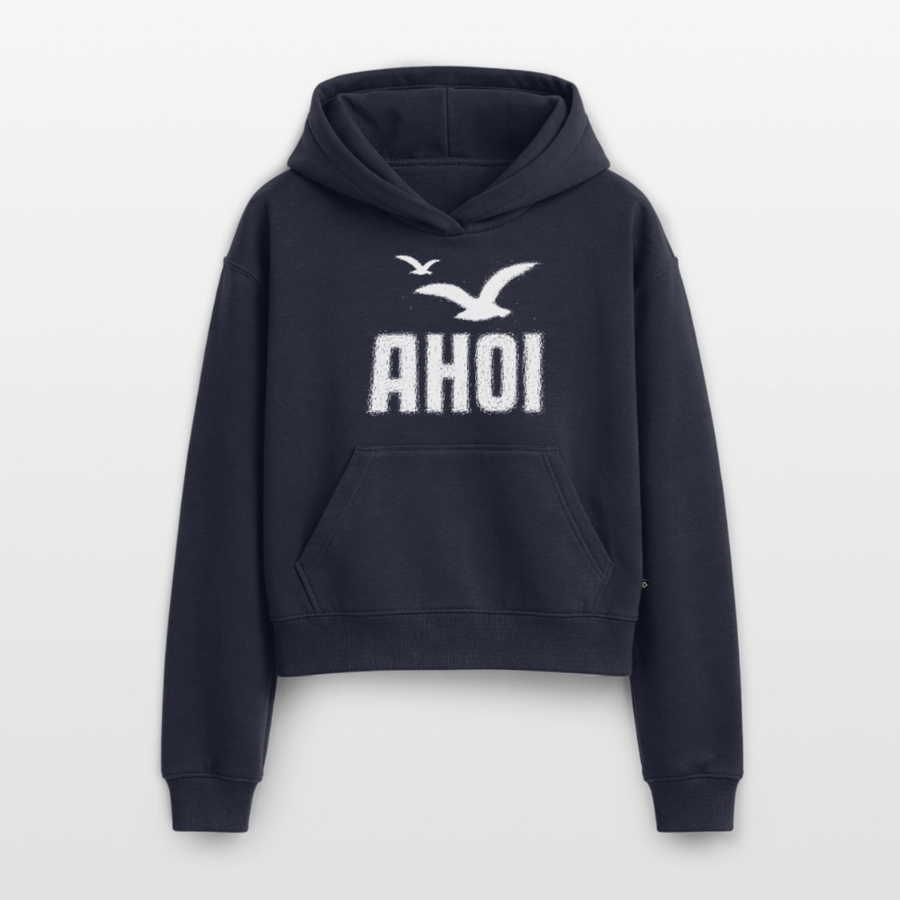 Ahoi - Cropped Oversized Heavyweight Frauen Hoodie - Navy