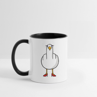 F**k You Möwenlady - Tasse zweifarbig - Weiß/Schwarz