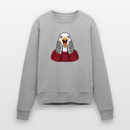 Möwe allein zu Haus - Frauen Premium Pullover - Grau meliert
