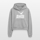 Ahoi - Cropped Oversized Heavyweight Frauen Hoodie - Grau meliert