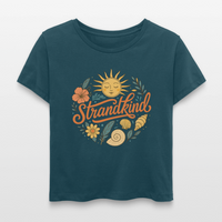 Strandkind -  Relaxed Frauen Bio-T-Shirt - Dunkles Petrol