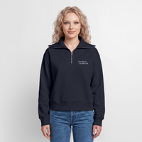 Sonne, Strand & Meer Club - Relaxed Frauen Half Zip Sweatshirt - Navy