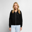 Gestickte Möwe - Frauen Premium Kapuzenjacke - Schwarz