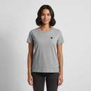 Wellenherz Stick - Frauen Premium T-Shirt - Grau meliert