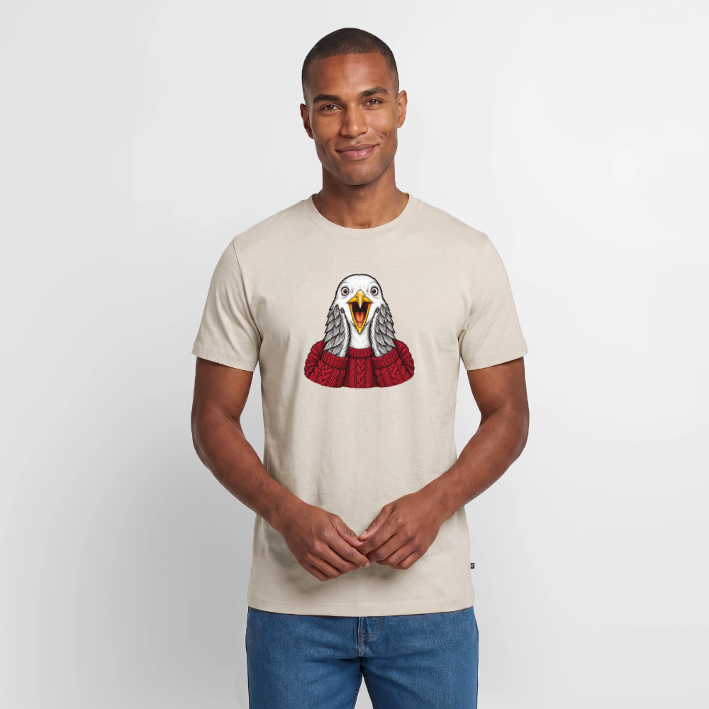 Möwe allein Zuhause - Unisex Premium T-Shirt - Beige