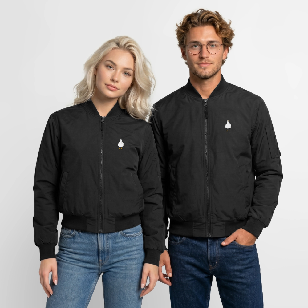 F**k You Möwe - Unisex Bomberjacke - Schwarz