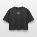 Sonne, Strand & Meer Club - Frauen Premium Oversized Bio Cropped T-Shirt - Anthrazit meliert