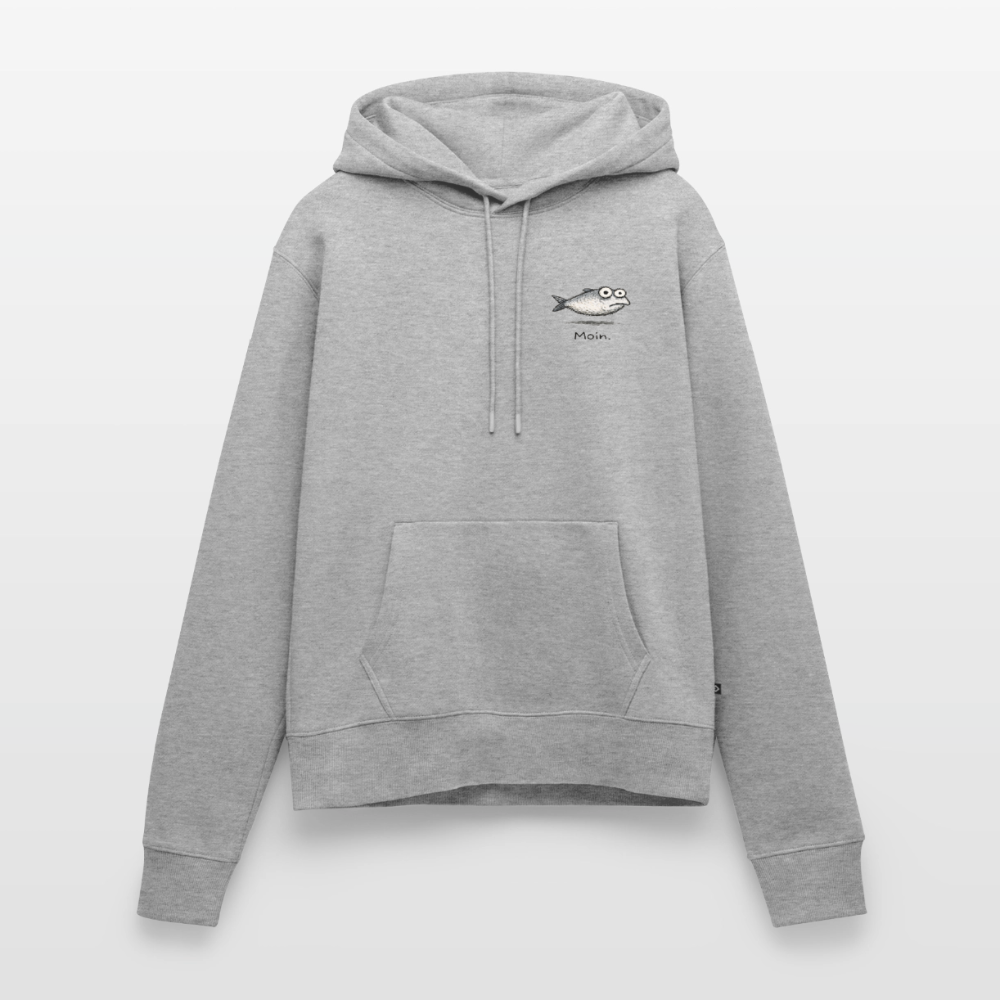 Moin Fisch - Frauen Premium Hoodie - Grau meliert