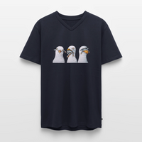 Drei Weise Möwen - Männer Bio-T-Shirt mit V-Ausschnitt - Navy