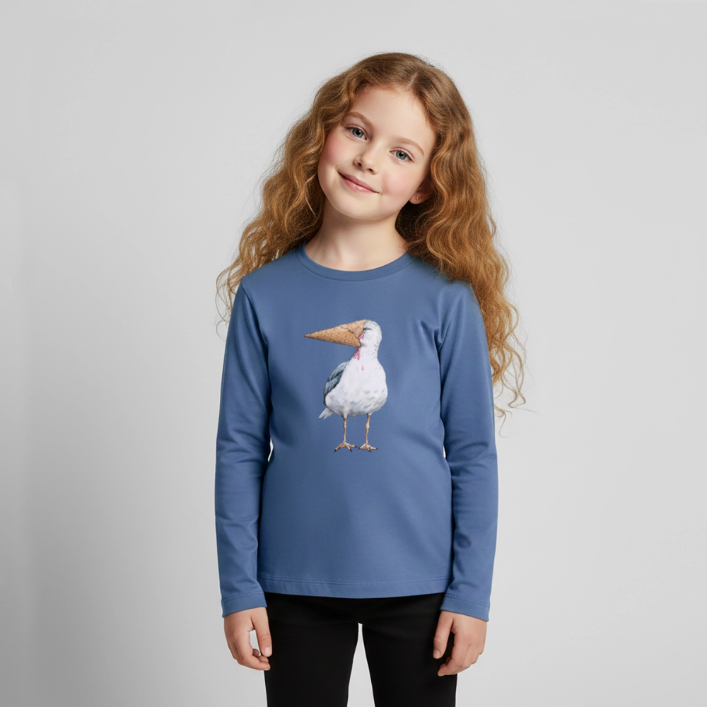 Eisvogel - Kinder Premium Langarmshirt - Taubenblau