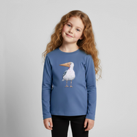 Eisvogel - Kinder Premium Langarmshirt - Taubenblau