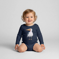 Eisvogel - Baby Bio-Langarm-Body - Navy