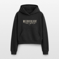 Meerverliebt - Cropped Oversized Heavyweight Frauen Hoodie - Schwarz