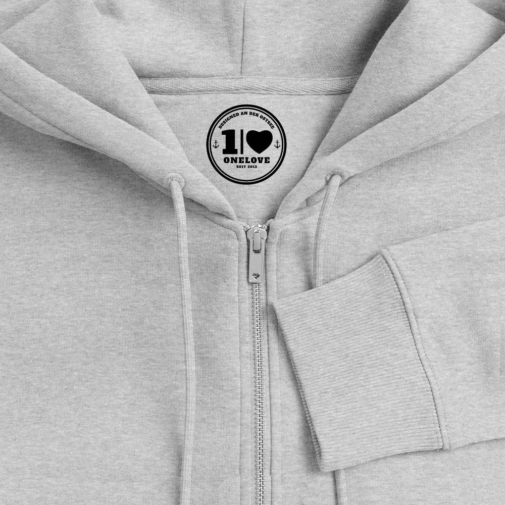 Anker Stick - Frauen Premium Kapuzenjacke - Grau meliert
