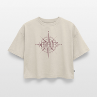 Nordkurs - Frauen Premium Oversized Bio Cropped T-Shirt - Beige