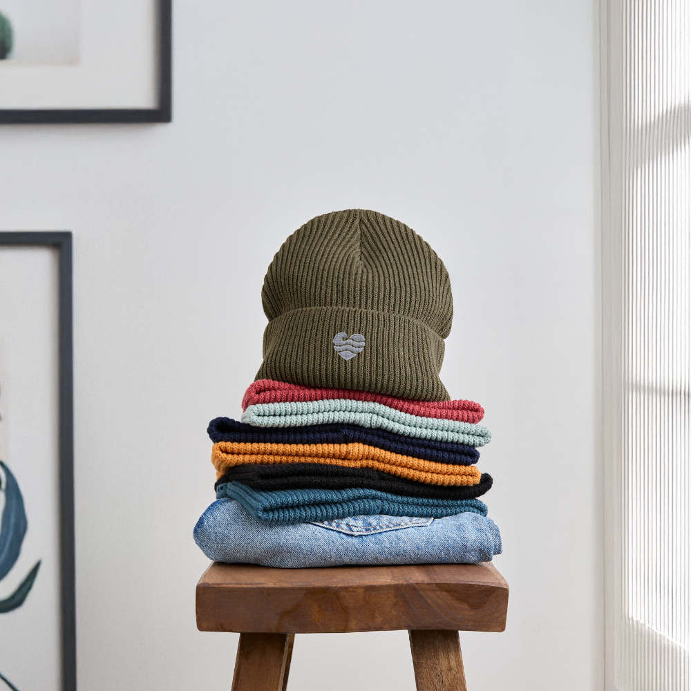 Wellenherz -  Unisex Bio FISHERMAN BEANIE - Khaki