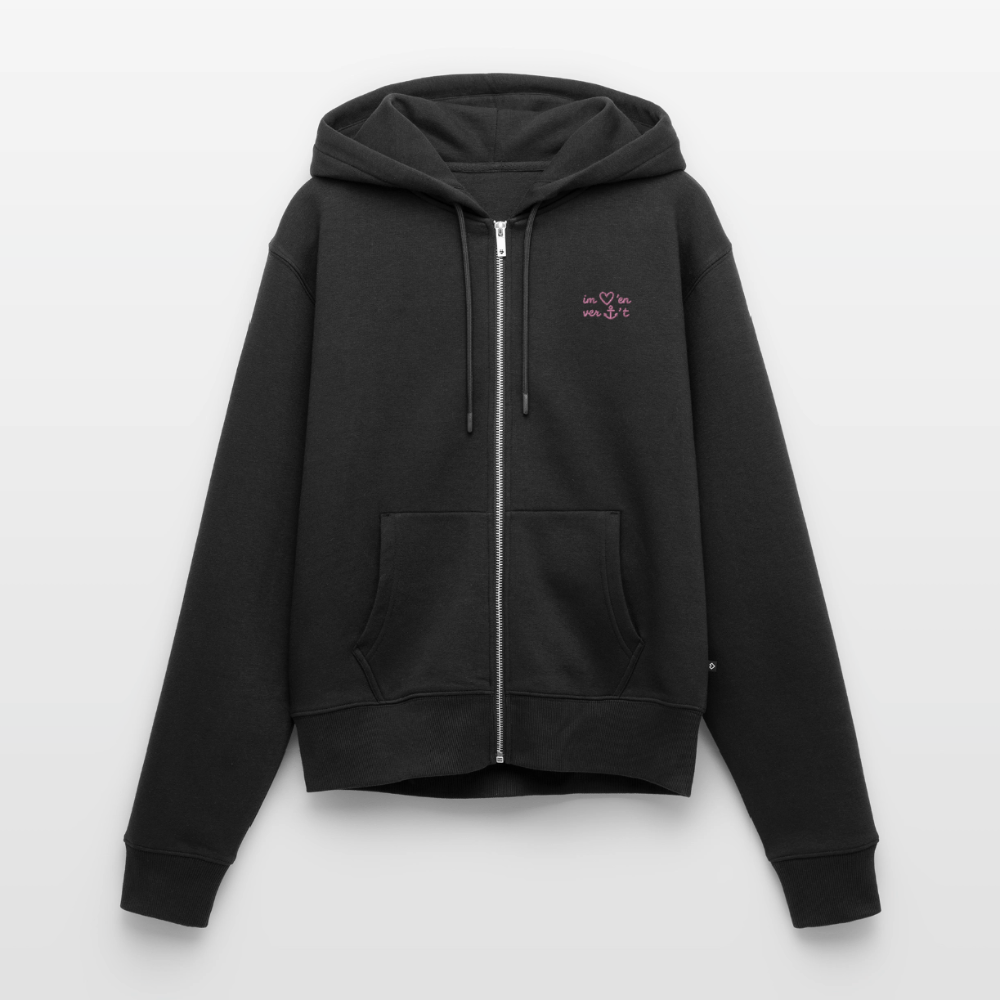 Im Herzen verankert - Frauen Premium Kapuzenjacke - Schwarz