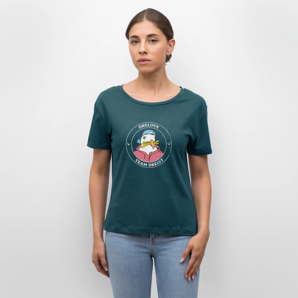Team Dreist -  Relaxed Frauen Bio-T-Shirt - Dunkles Petrol
