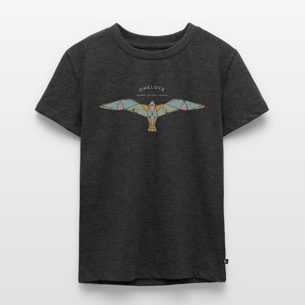 Vintage Möwe - Kinder Premium T-Shirt - Anthrazit meliert