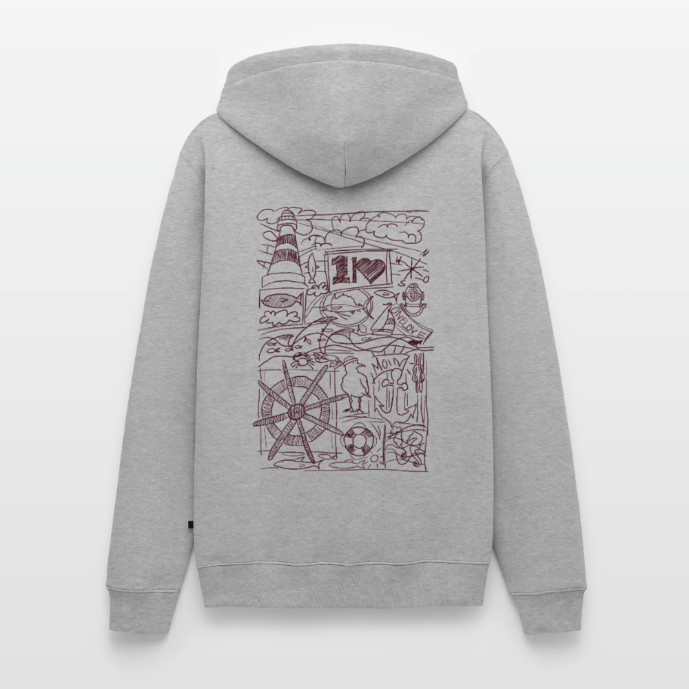 Collage - Unisex Premium Hoodie - Grau meliert