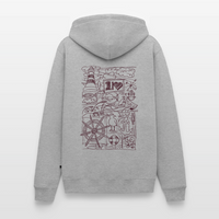 Collage - Unisex Premium Hoodie - Grau meliert
