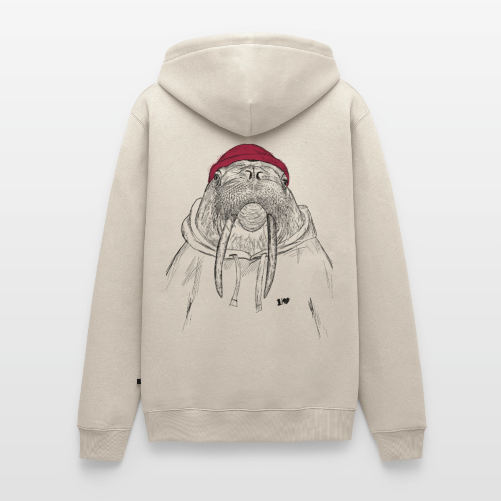 Kurt Hansen Walross - Unisex Premium Hoodie - Beige