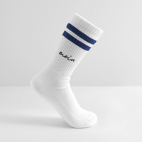 Moin Stick - Gestreifte Tennissocken - Weiß/Navy