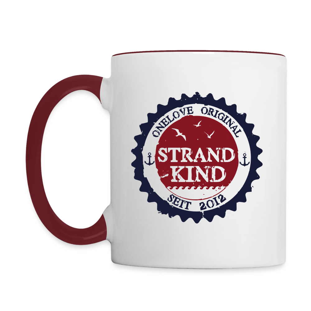 Strandkind Original - Tasse zweifarbig - Weiß/Rotbraun