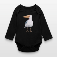 Eisvogel - Baby Bio-Langarm-Body - Schwarz