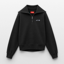 MEERCI - Relaxed Frauen Half Zip Sweatshirt - Schwarz