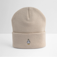 F**k You Möwe - Bestickte Wintermütze - Beige