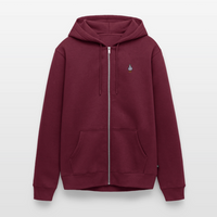 Gestickte Möwe - Unisex Premium Kapuzenjacke - Burgunderrot