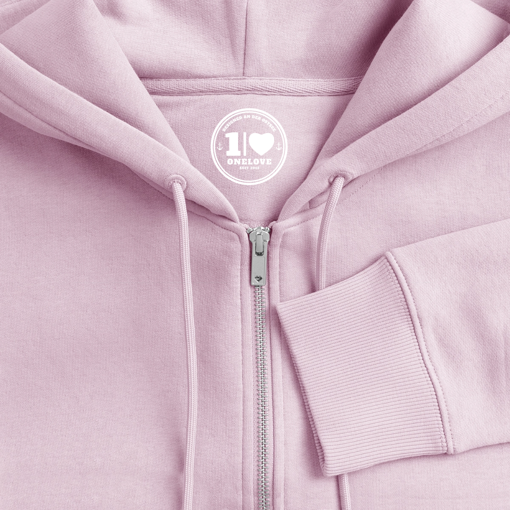 Gestickte Möwe - Frauen Premium Kapuzenjacke - Altrosa