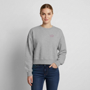 Im Herzen Verankert Stick - Relaxed Frauen Organic Sweatshirt - Grau meliert